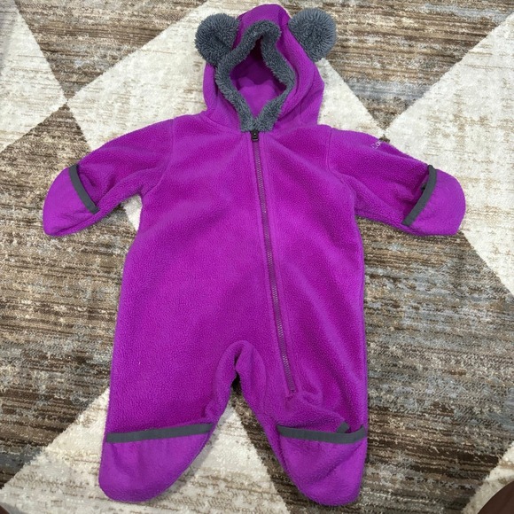 Columbia baby bear bunting fleece suit 0-3 months Infant Winter Snow suitcase - Picture 1 of 4